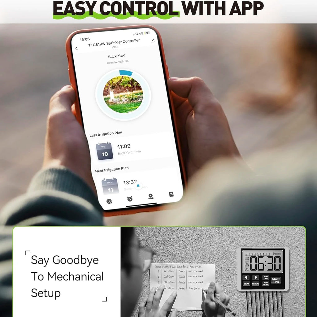 8 Zone Smart WiFi Sprinkler Controller
