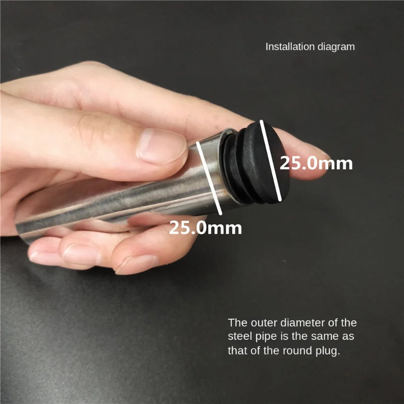 24ship Plastic Round Inner Plug For Steel pipe End Blanking Caps Anti Slip Alloy ladder chair leg Cover Furniture Protector Pad
