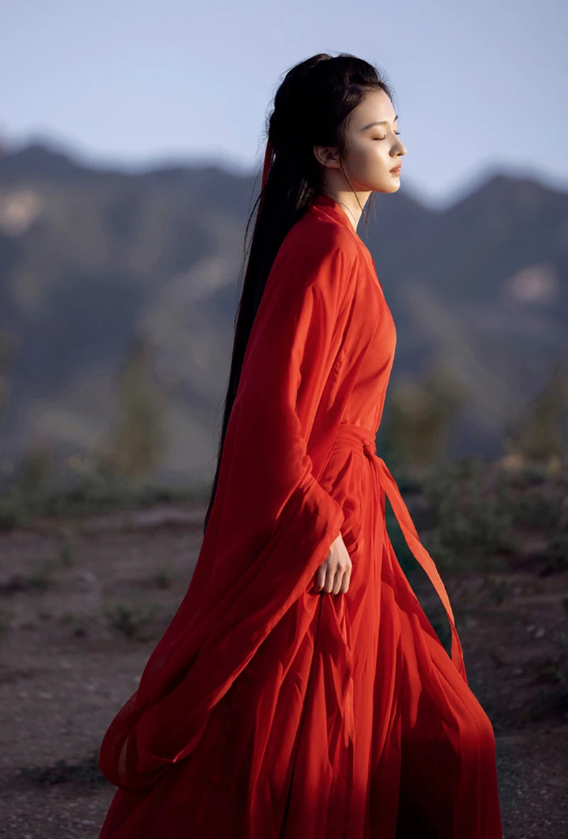 Women Hanfu Dress Chinese Traditional Hanfu Dance Dress Female Cosplay Costume Summer Red Dress Hanfu For Women Plus Size