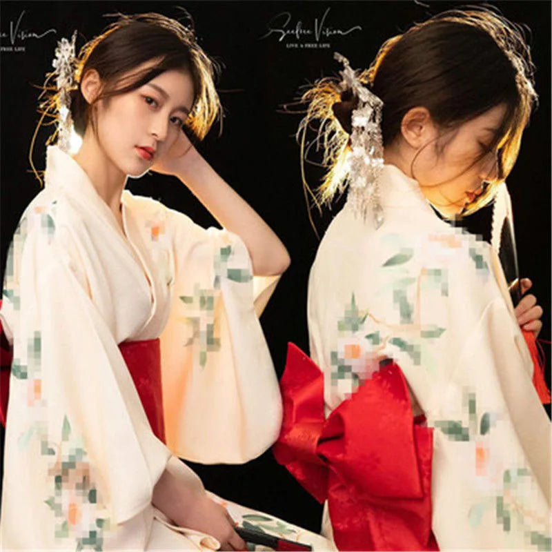 Kimono Women Japanese Traditional Yukata Haori Kimonos Cosplay Blouse Gown Female Summer Fashion Photography Clothes Party Dress