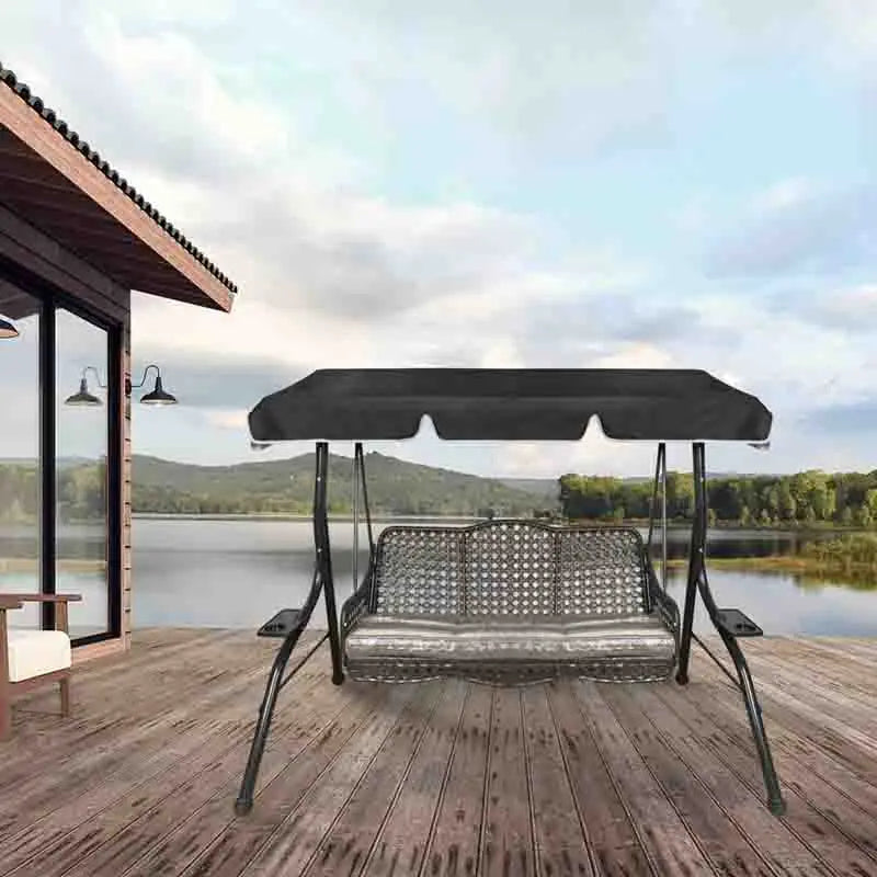 Porch Swing Awning Replacement Waterproof Swing Canopy Garden Outdoor Hammock Swing Awning