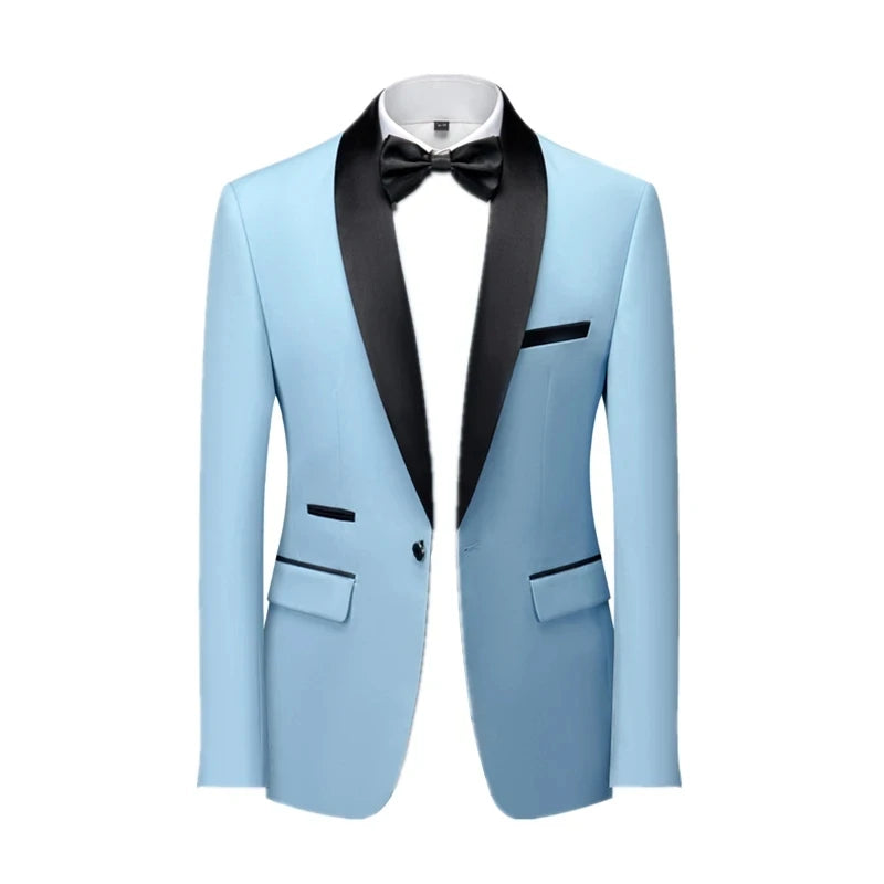 Men Skinny Terno Masculino, Formal Slim Fit Tuxedo Prom Suit / Male Groom Wedding Blazers High Quality Dress Jacket Coat