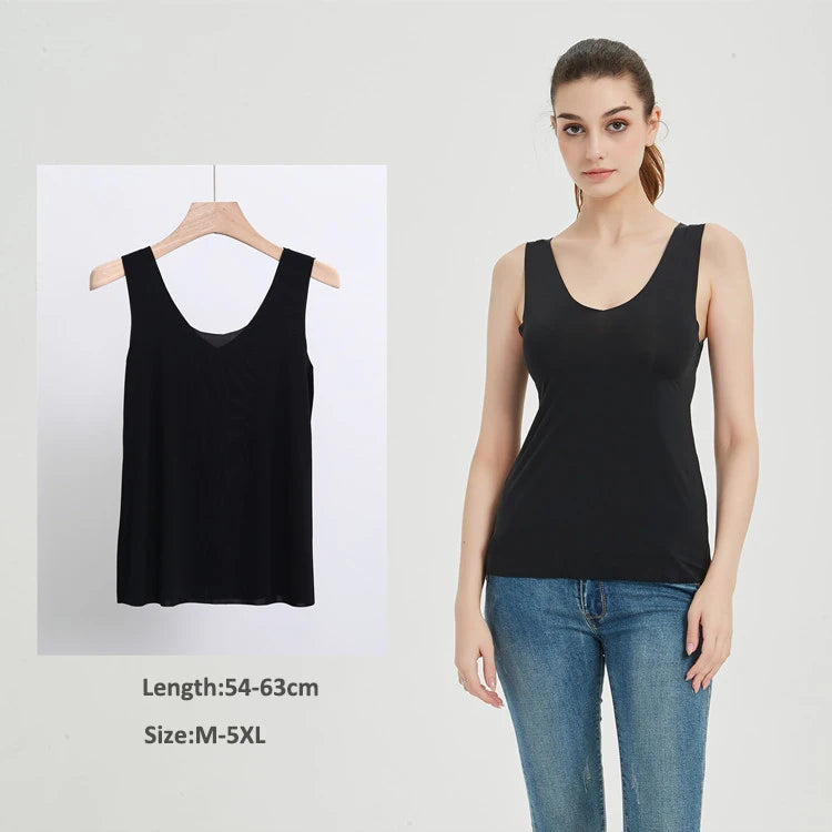 Plus Size Full Slips Dresses For Women Thin Seamless Ice Silk Summer Petticoat Underskirt Dress Sleeveless Inner Vest Dress 5XL