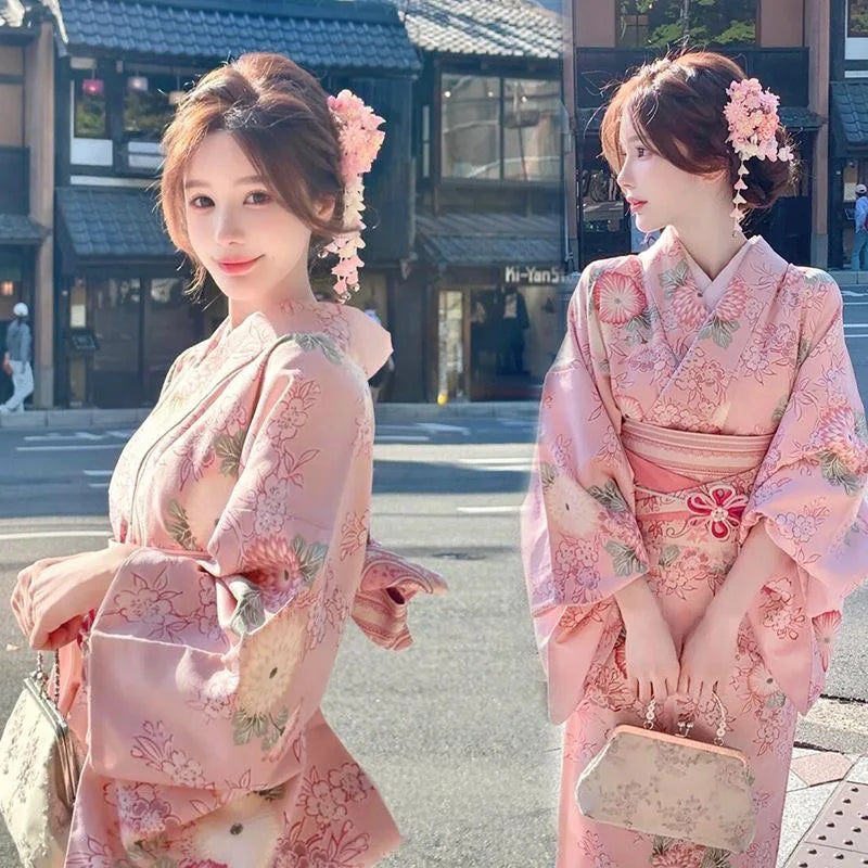 Kimono Women Japanese Traditional Yukata Haori Kimonos Cosplay Blouse Gown Female Summer Fashion Photography Clothes Party Dress