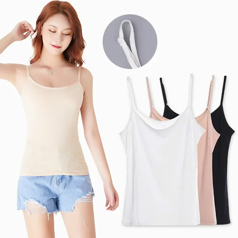 Summer Tank Top Women Camisole Adjustable Strap