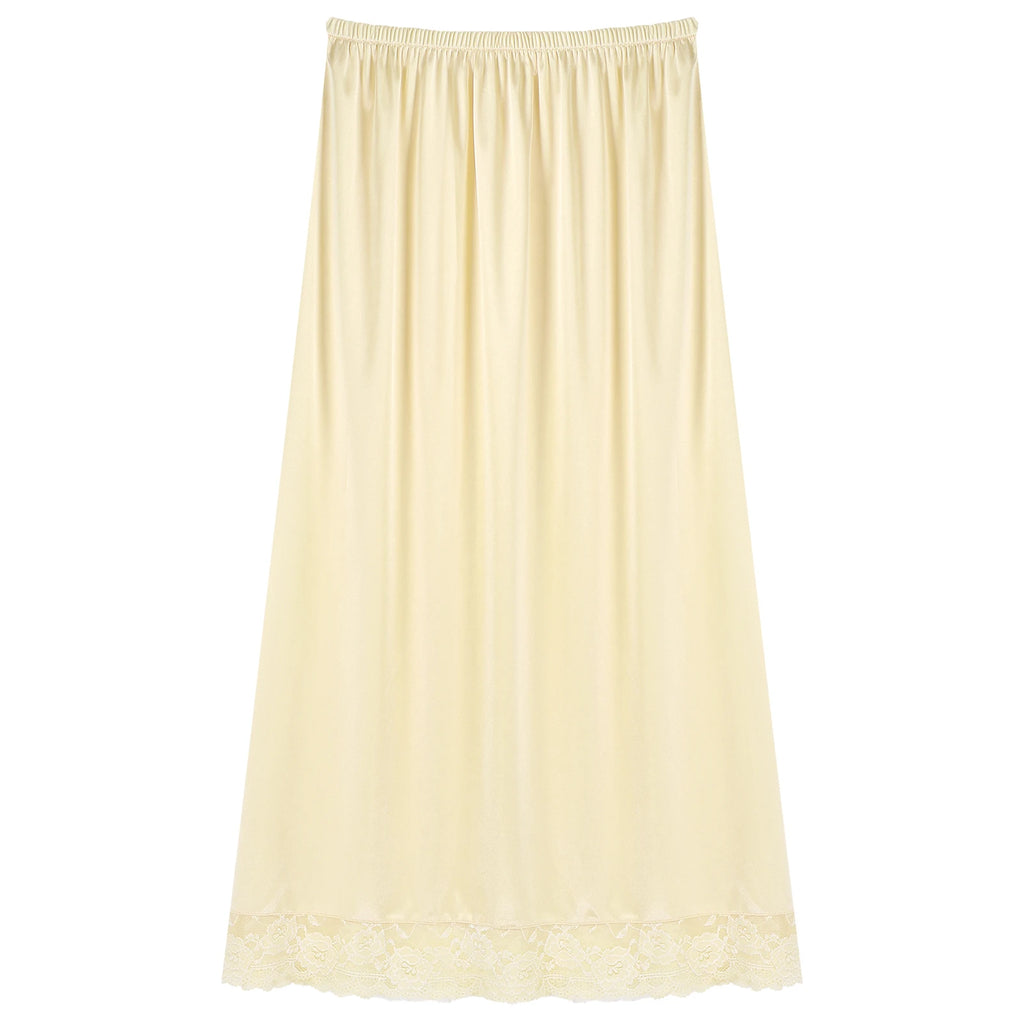 Women Girl Summer Underwear Accessories Long Lining Skirt Half Length Slips Underskirt Bottoms Petticoat Under Dress