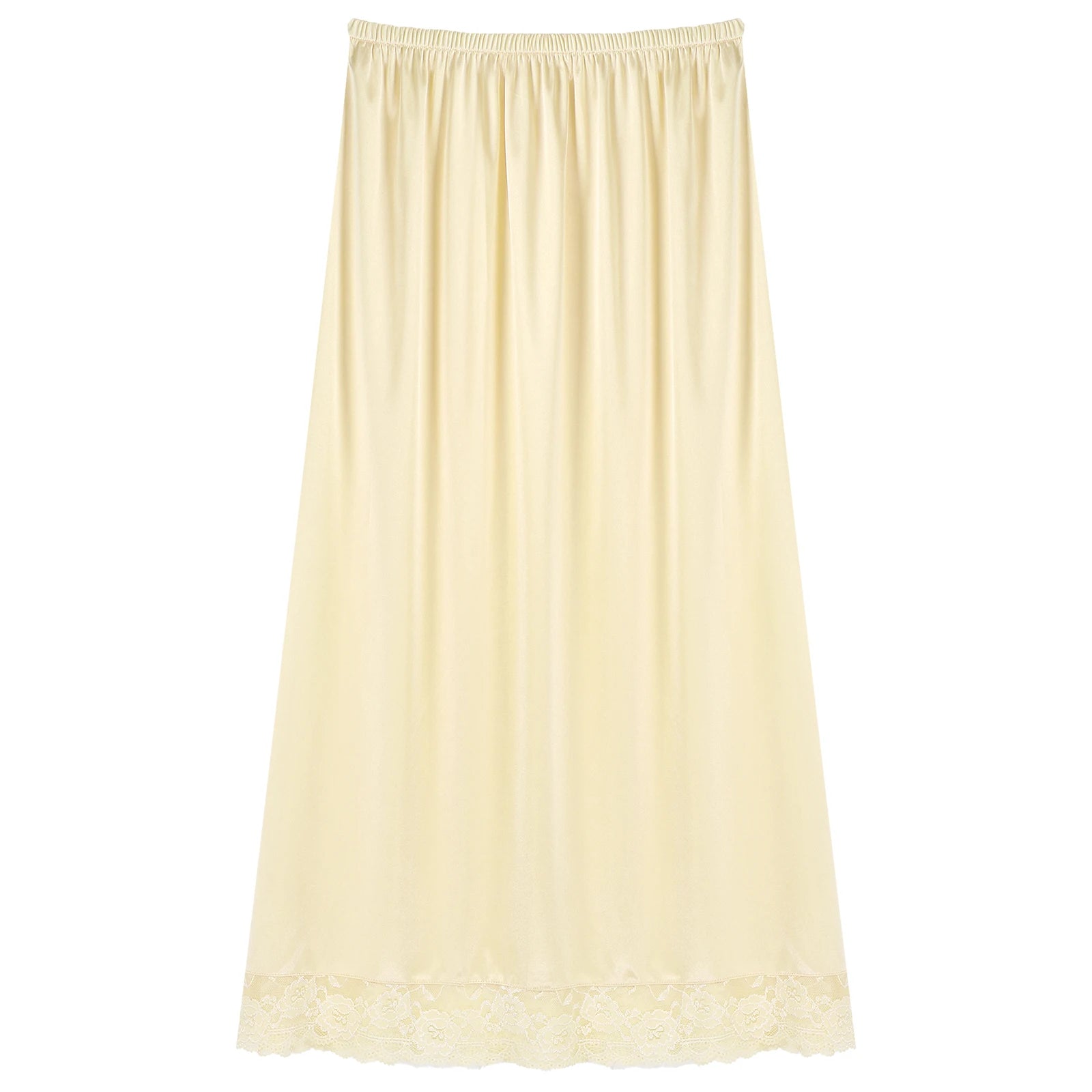 Women Girl Summer Underwear Accessories Long Lining Skirt Half Length Slips Underskirt Bottoms Petticoat Under Dress