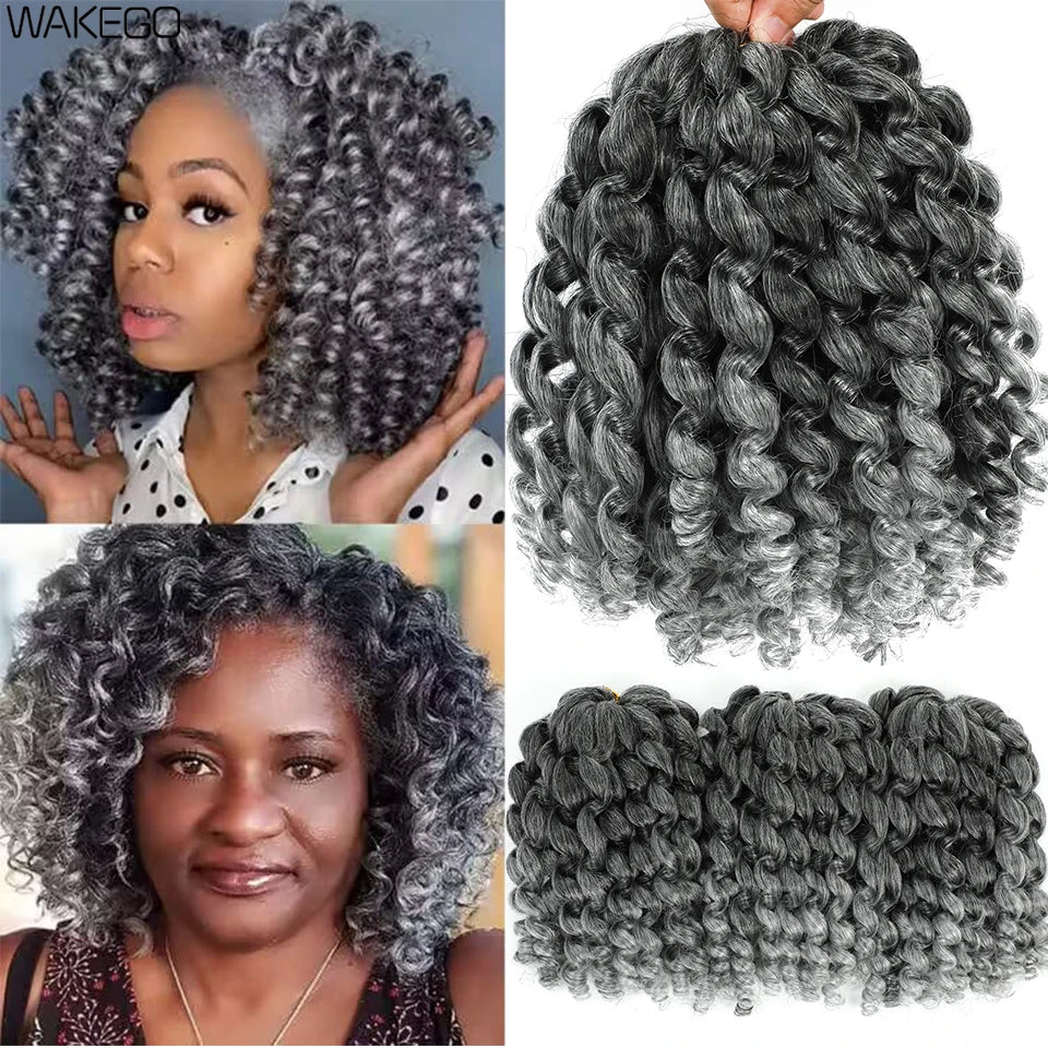 Jamaican Bounce Crochet Hair 8 Inches Curly