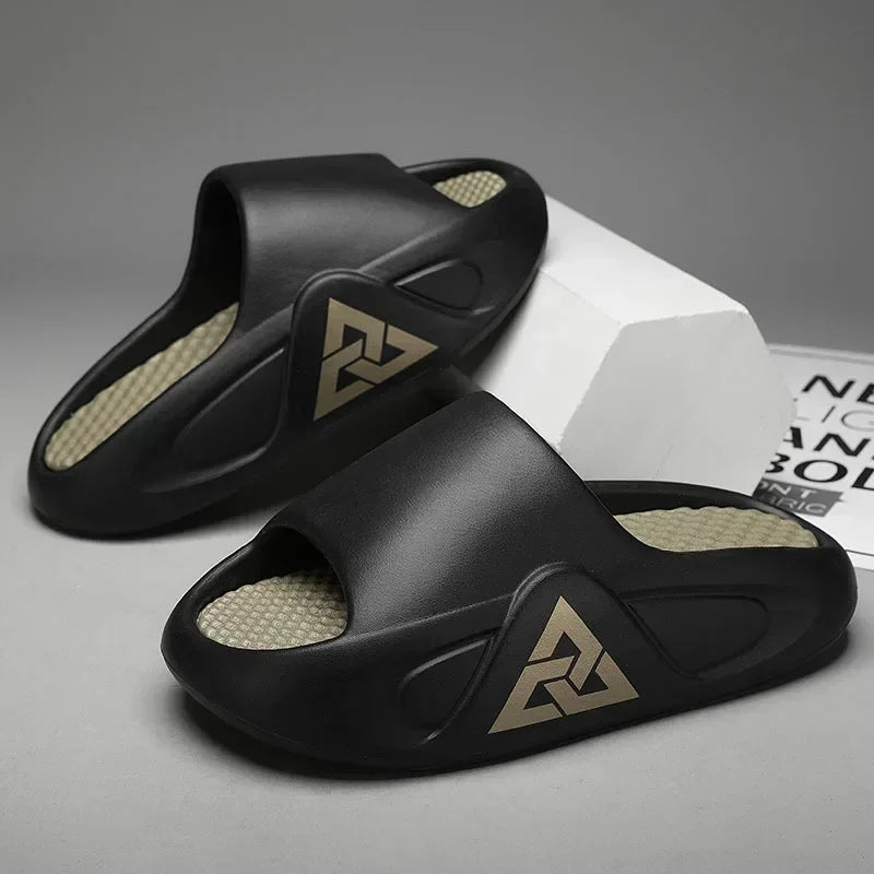 Men's Soft Air Cushion Casual Slippers EVA Extra-thick Sole Sandals Fashion Flip Flops Outdoor Shoes Summer Out Sandalias Hombre
