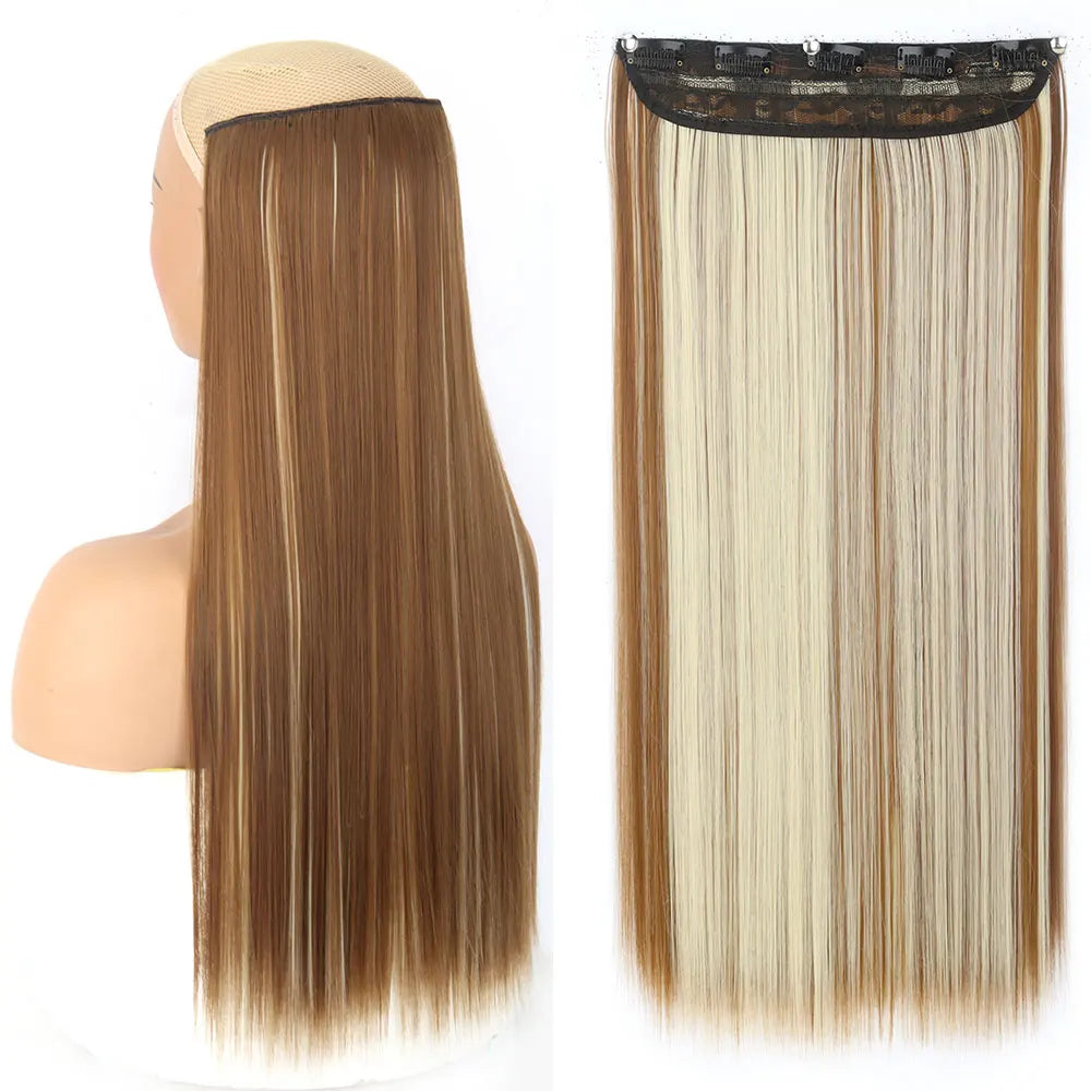 Synthetic Clip In Hair Extensions 80cm Long
