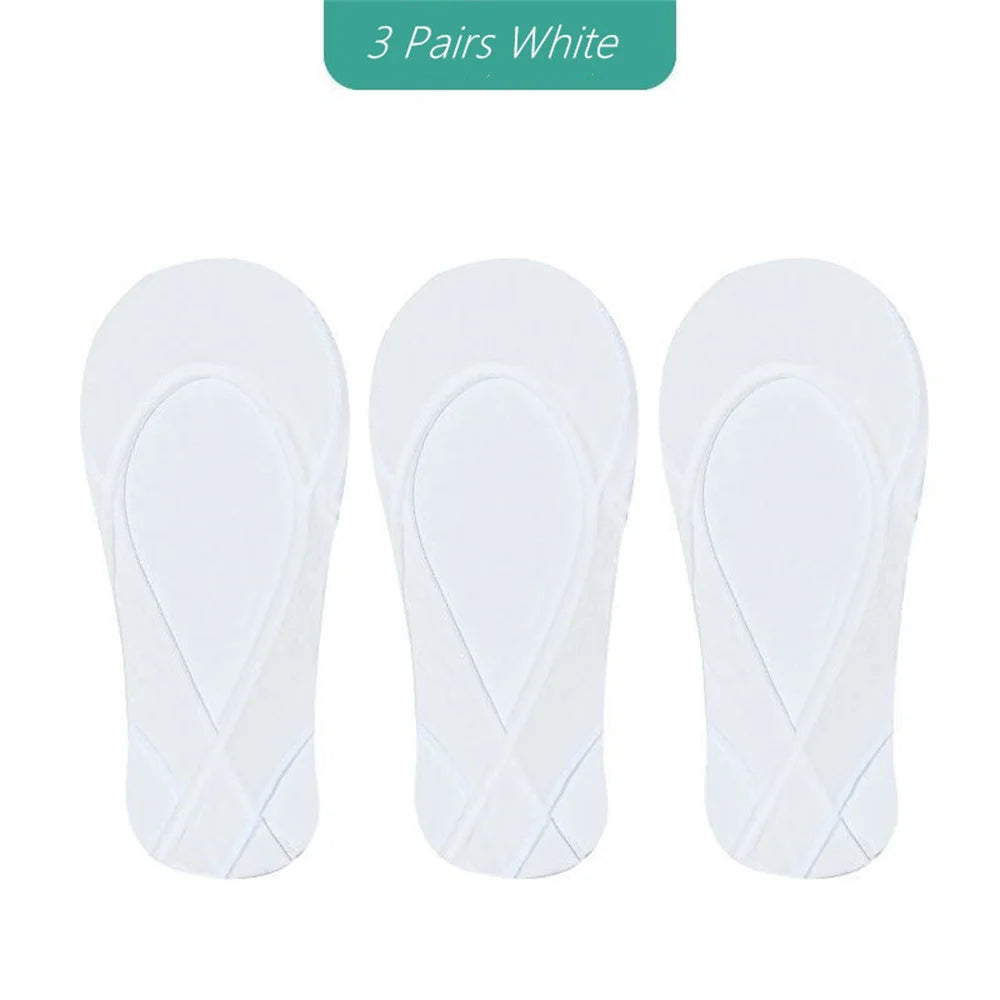 Invisible Boat Socks Non Slip Silicone 3 Pairs