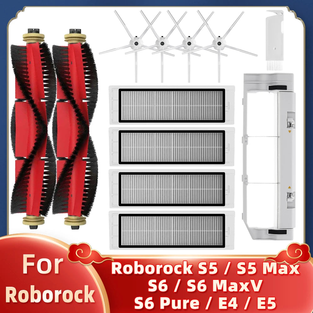 For Xiaomi Mi Robot Vacuum Cleaner 1 / 1S SDJQR01RR SDJQR02RR SDJQR03RR Roborock E2 E3 E4 E5 S4 S4 Max S5 Main Side Brush Filter