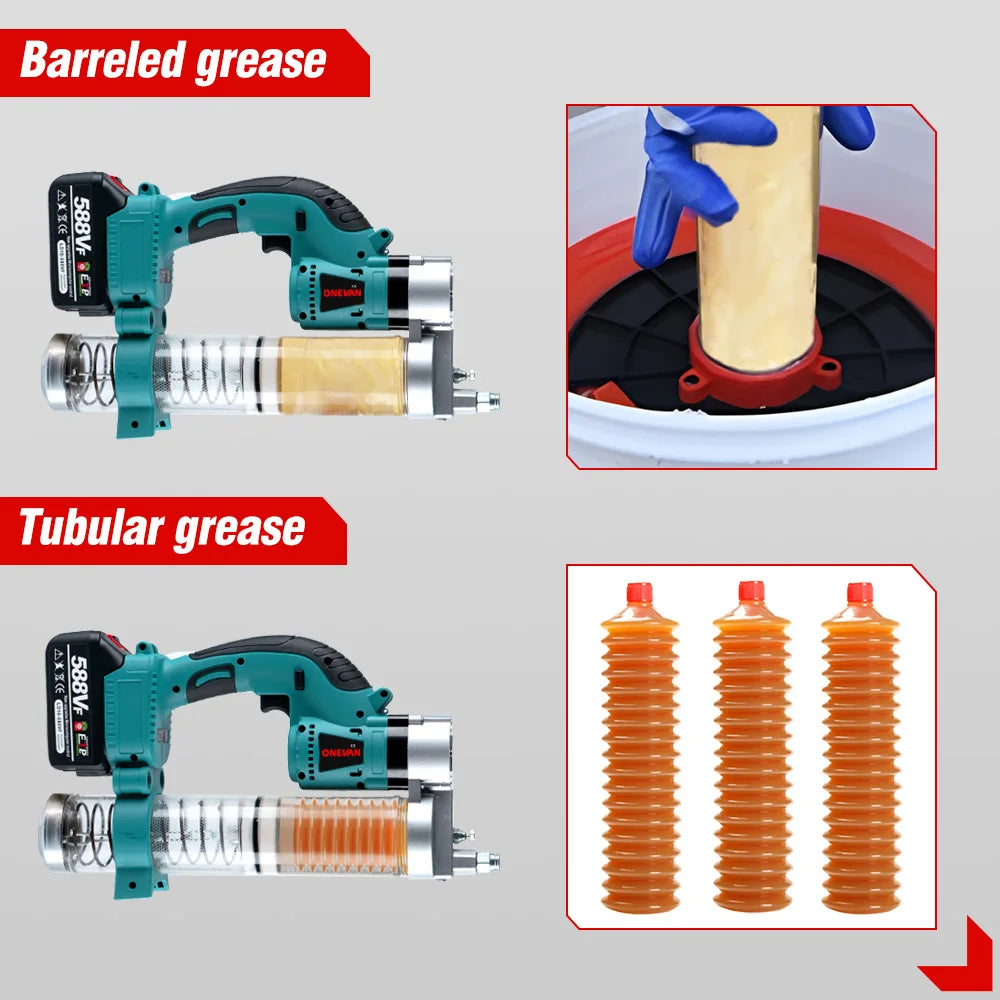 10000PSL 689Bar Cordless Electric Grease Gun High Pressure Car Lubricating Oil Car Maintenance Tool For Makita 18v Battery Pin