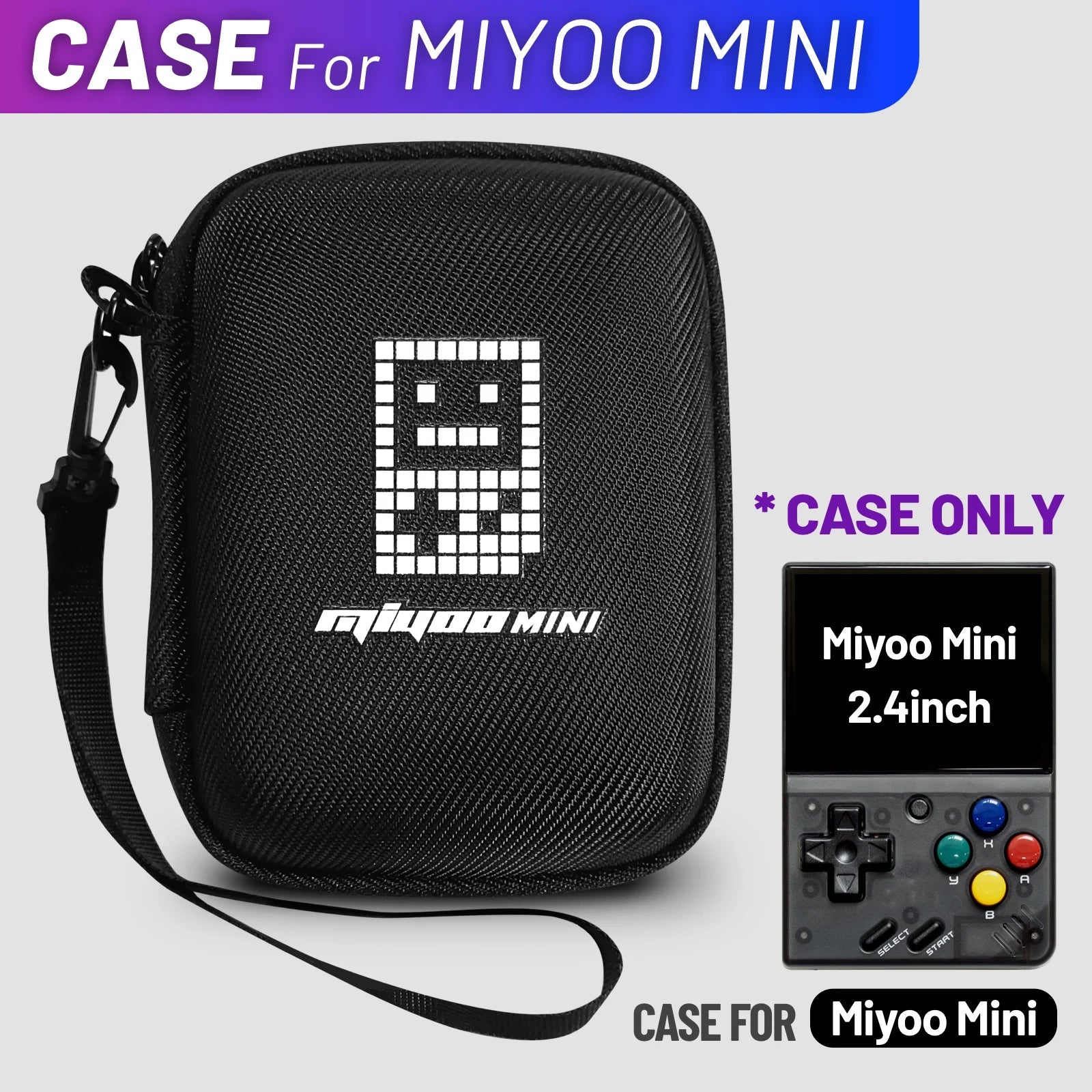 Miyoo Mini Case, Hard Portable Dedicated Case for Miyoo Mini V2 with 2.4 inch Screen