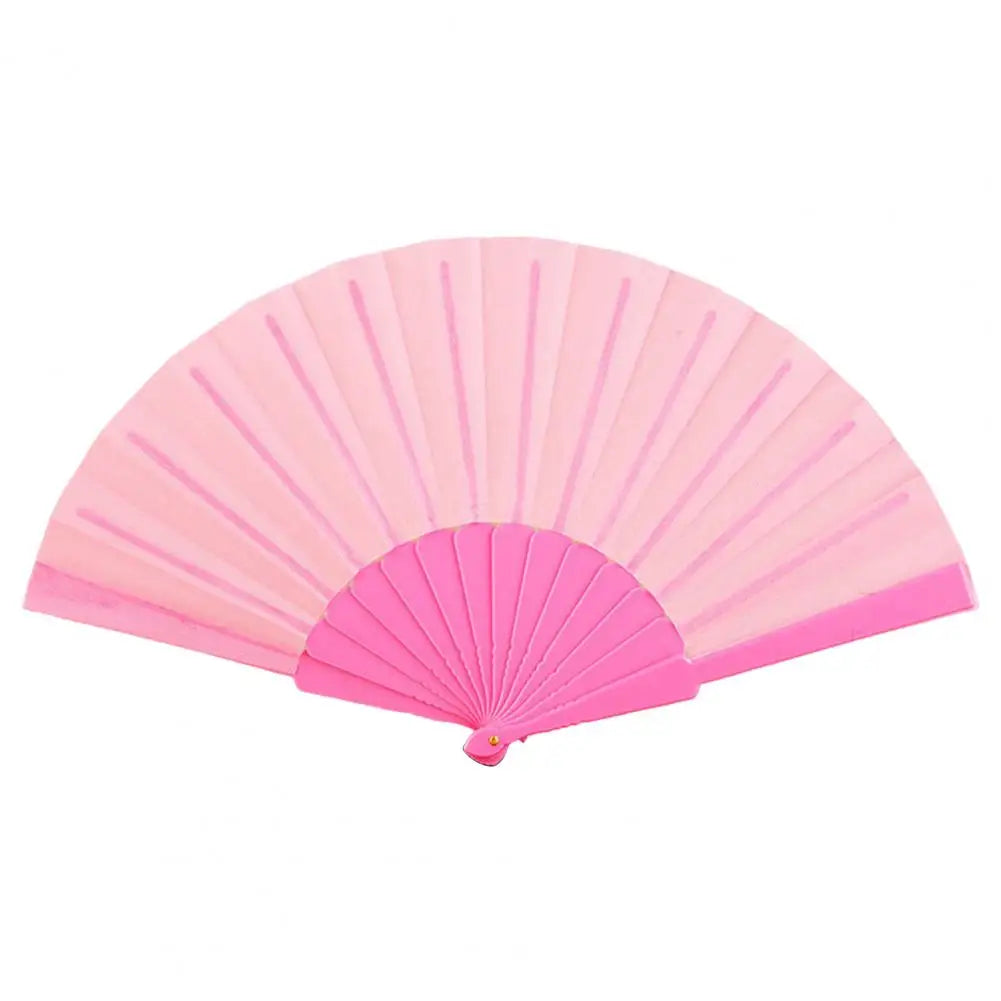 Floral Lace Folding Fan Solid Color Strong Structure Portable Handheld Fan For Weddings Parties Travel Portable Women Fans