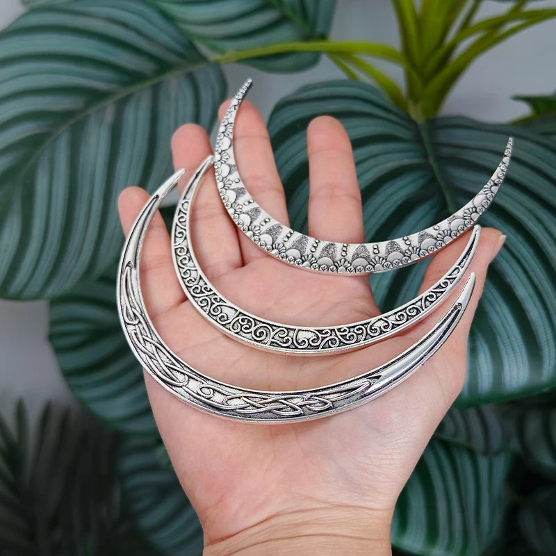 Filigree Celtics Moon Hair Forks For Women Viking Raven 3D Mandala Yoga Hair Sticks Unique Design Hairpin