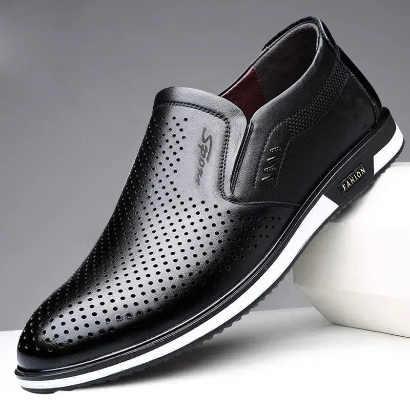 Men Leather Loafers Driving Moccasins Shoes