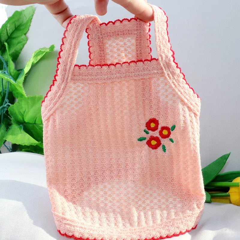 Solid Dog Clothes Summer Cotton Dog Vest Chihuahua Bichon Frise Yorkie Thin Puppy Breathable Dog Clothing Pet Vest Dog Costumes