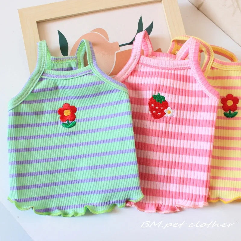 Small Dog Dresses Princess Clothes for Puppy Vest Floral Costume for Medium Pet Pomeranian Chihuahua Ropa Perro Skirt
