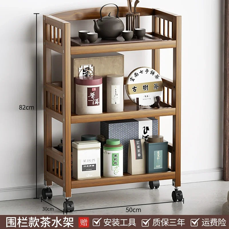 Multifunctional Living Room Center Table Drawer Design Bedside Table Universal Pulley Side Table All-match Scene Home Furniture