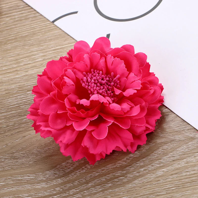 Spring Summer Simulated Peony Flowers Hair Claw Clip Headdress Women Girls Korean Sweet Colored Floral Hairpin Hair Accessories