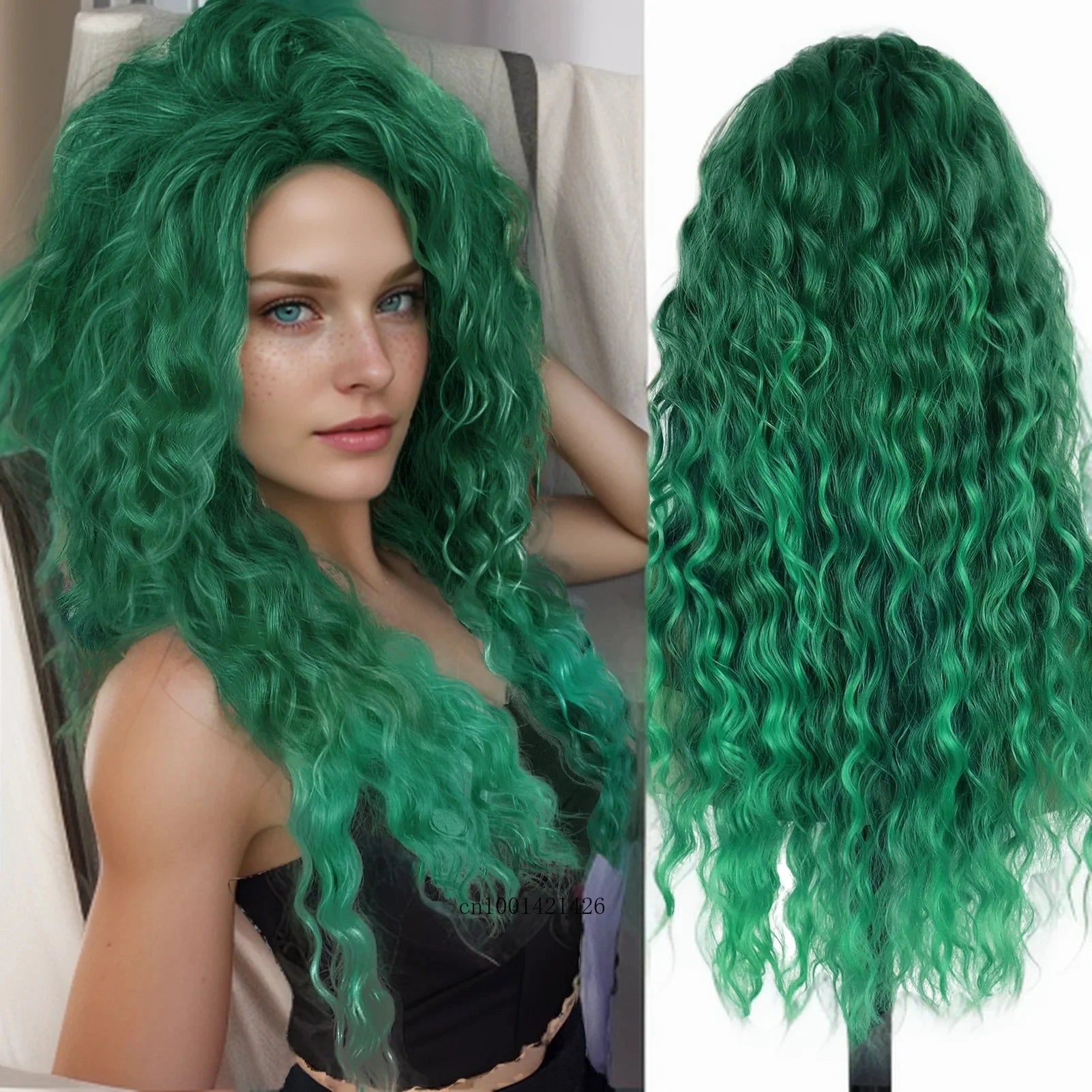 Ash Blonde Curly Wig 26" - Synthetic