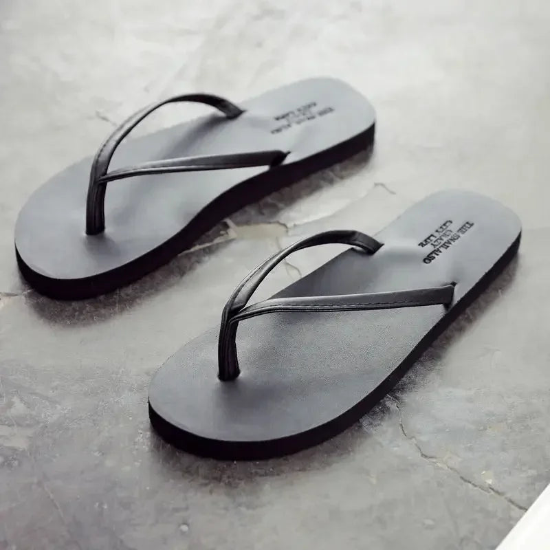 Fashion New Summer Non Slip Comfortable EVA Sole Soft Slippers Men's Flip Flops for Beach Daily 2025 Lovers Slipper Shoes Home