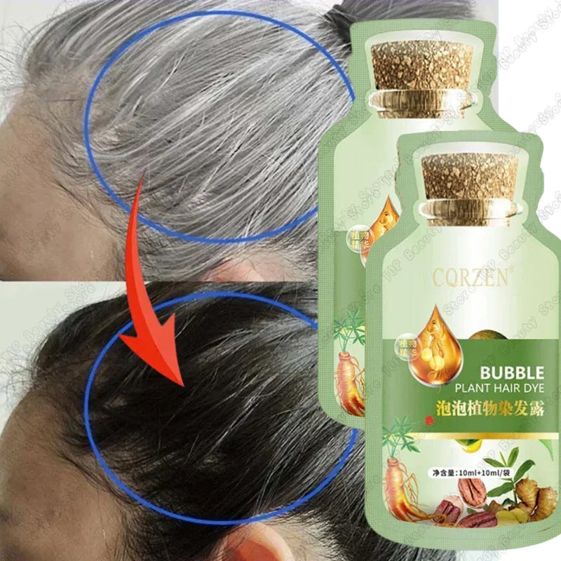 Natural Herbal Hair Dye Shampoo 5 Minutes