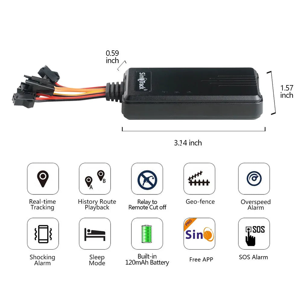 SinoTrack ST-906 GSM GPS tracker  for Car motorcycle vehicle tracking device with Cut Off Oil Power & online tracking software