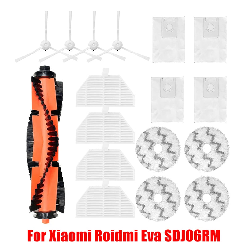 For XiaoMi RoidMi EVA Self-Cleaning Emptying Robot Vacuum SDJ06RM Spare Parts Hepa Filter Side Main Brush Mop Cloths Accessories