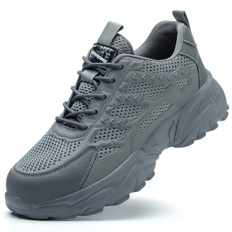 summer safety sneakers white safety work shoes for men work breathable shoes comfortable woman safety shoes plastic toe cap boot