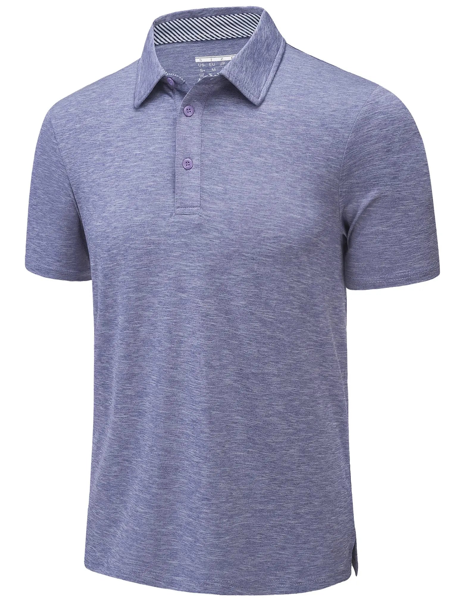 TACVASEN Summer Polo T-shirts Mens Casual Short Sleeve Shirts 3 Buttons Down Quick Dry Breathable Golf Fishing Pullover Workwear