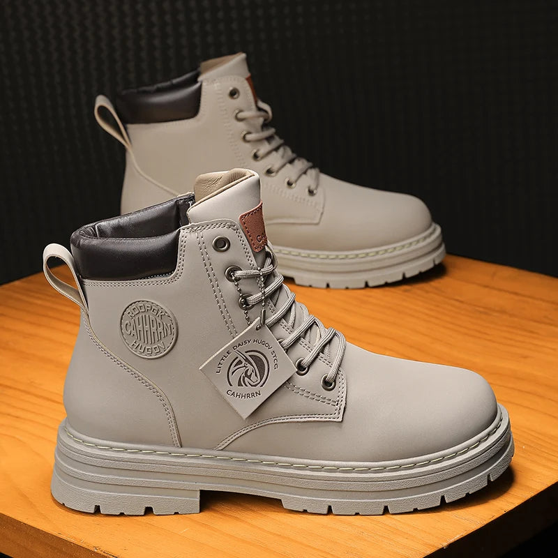 Men Shoes Winter Casual Shoes Lace Up Boots For Outdoor Shoes For Man