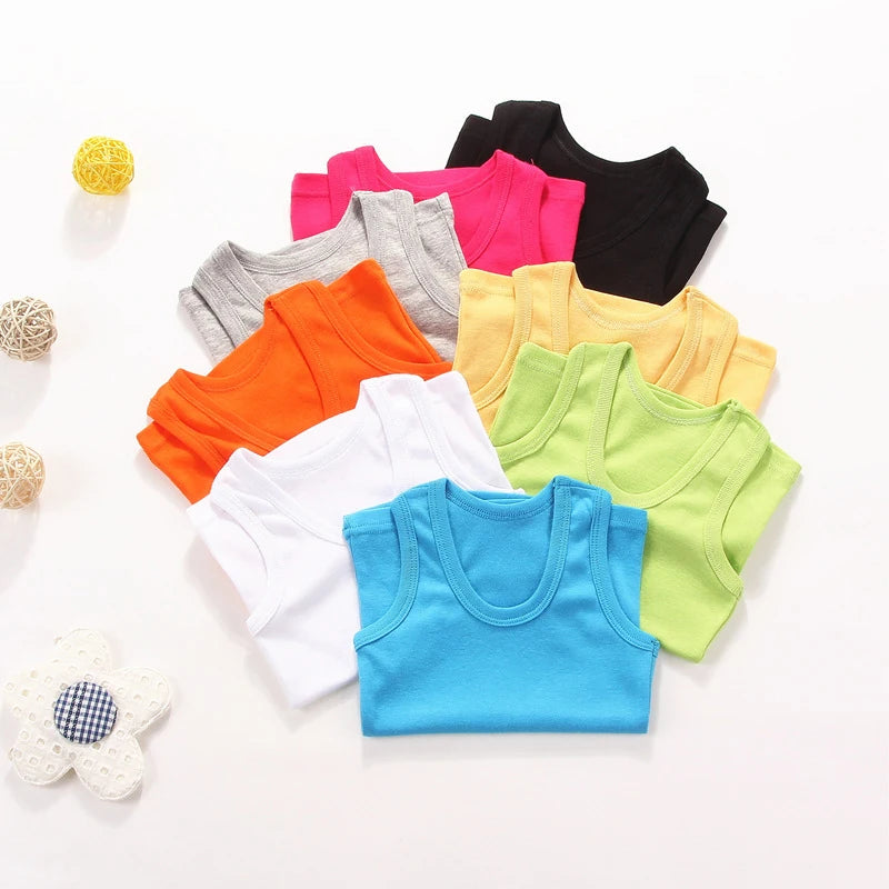 Kids Cotton Vest Tank Top 2-12Y