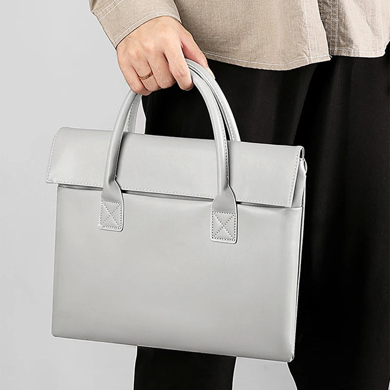 Custom Initials Laptop Bag – PU Leather Briefcase