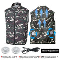 2024 Summer Fan Vest Men Cool and Cooling USB Cooling Outdoor Camping Air-conditioned Clothing Men Waterproof Sleeveless Jacket