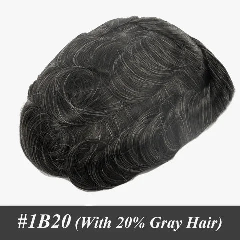 Australia Sale --Male Hair Prosthesis Men's Wig Lace and PU Breathable Toupee Men 6" Wigs For Men Natural Hairline Men's Wigs