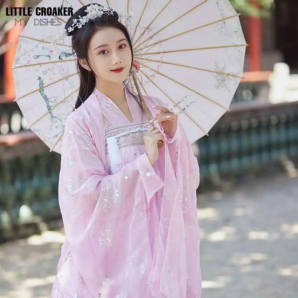 Summer Chinese Hanfu Princess Dress Women Fairy Folk with Kimono Female Dance Oriental Costume Chinese Clothes