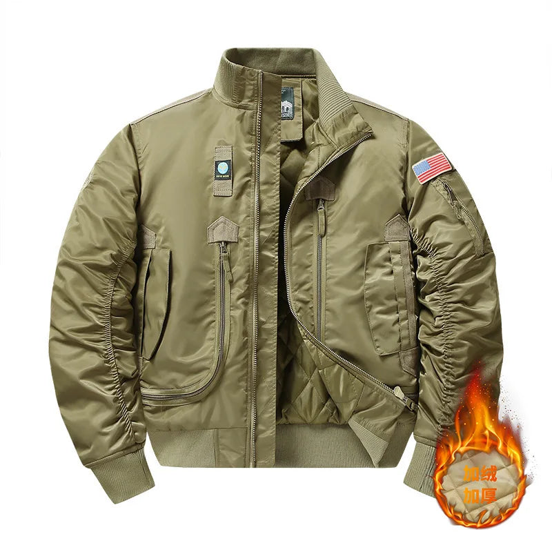 Winter MA1 Bomber Jacket Oversized Padded
