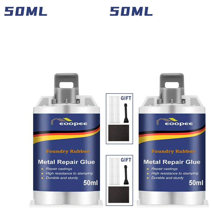High-Strength Metal Repair Epoxy Adhesive Heat & Cold Resistant Welding Glue Leak Repair Tool Metal Repair Paste 15g/50ml/100ml