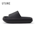 UTUNE 4.5CM Sandal Slides Women Men Couple Thick Sole Soft Indoor Platform House Shoes Men Bathroom Home Summer EVA Non-slip San