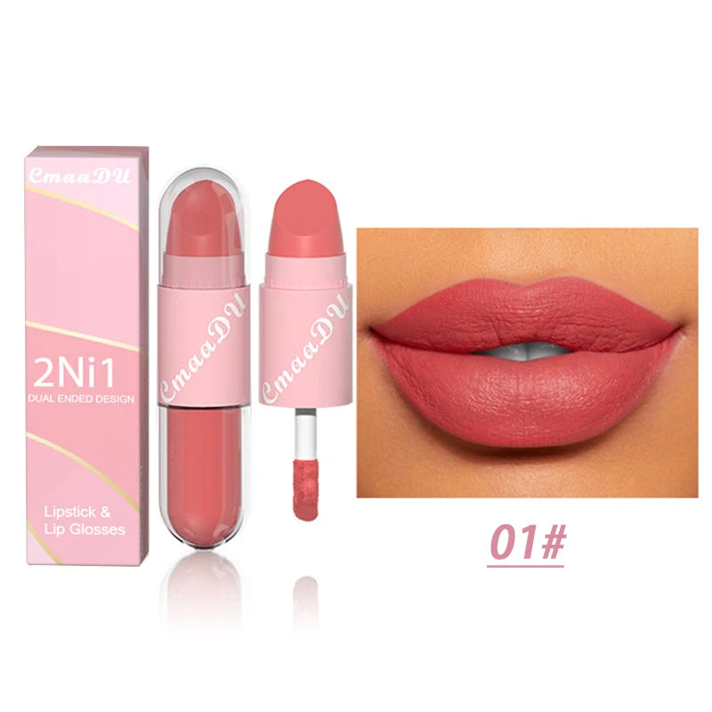 2 in 1 Matte Lipstick Liquid 18 Colors
