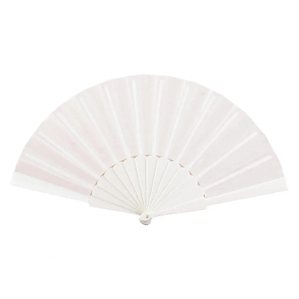 Floral Lace Folding Fan Solid Color Strong Structure Portable Handheld Fan For Weddings Parties Travel Portable Women Fans