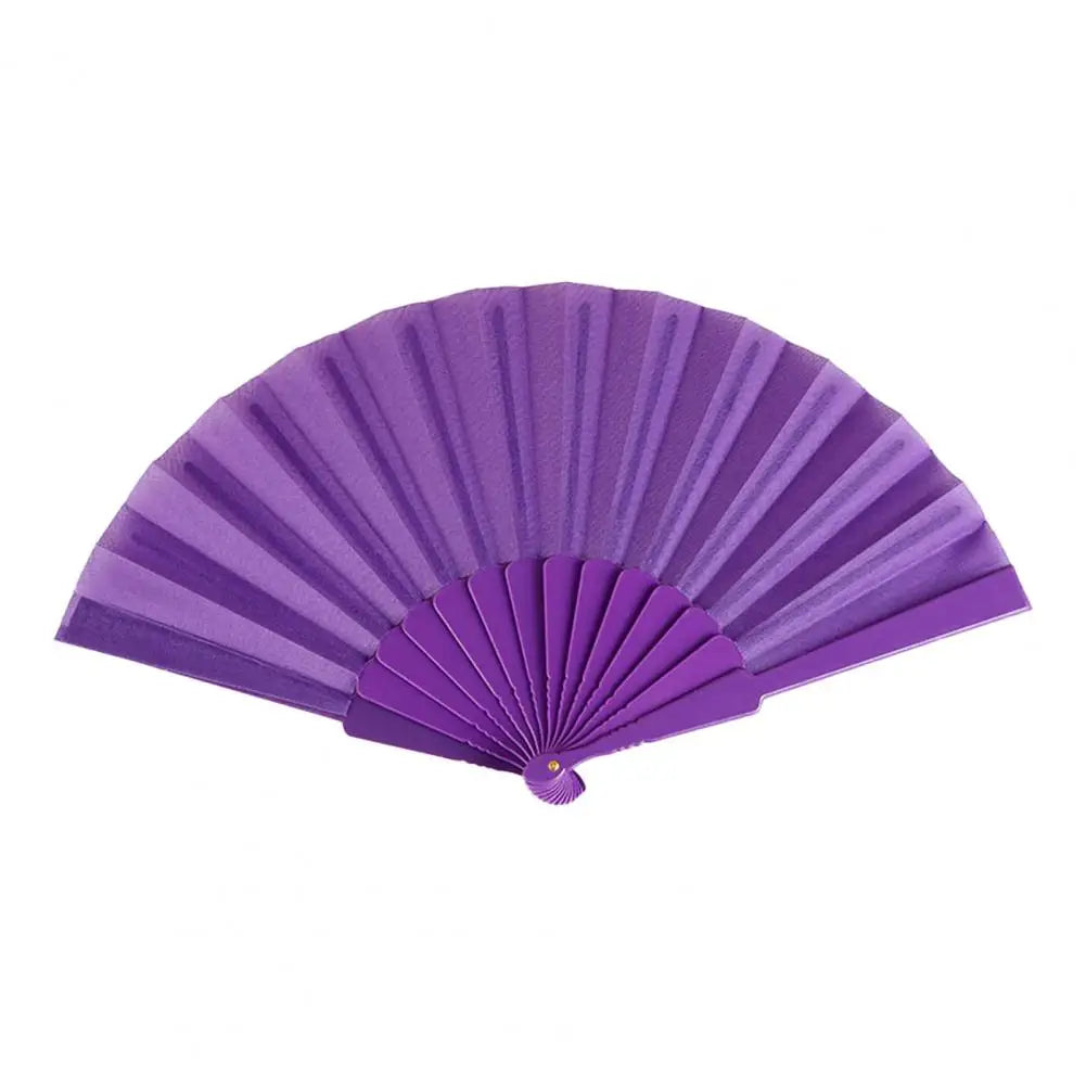Floral Lace Folding Fan Solid Color Strong Structure Portable Handheld Fan For Weddings Parties Travel Portable Women Fans