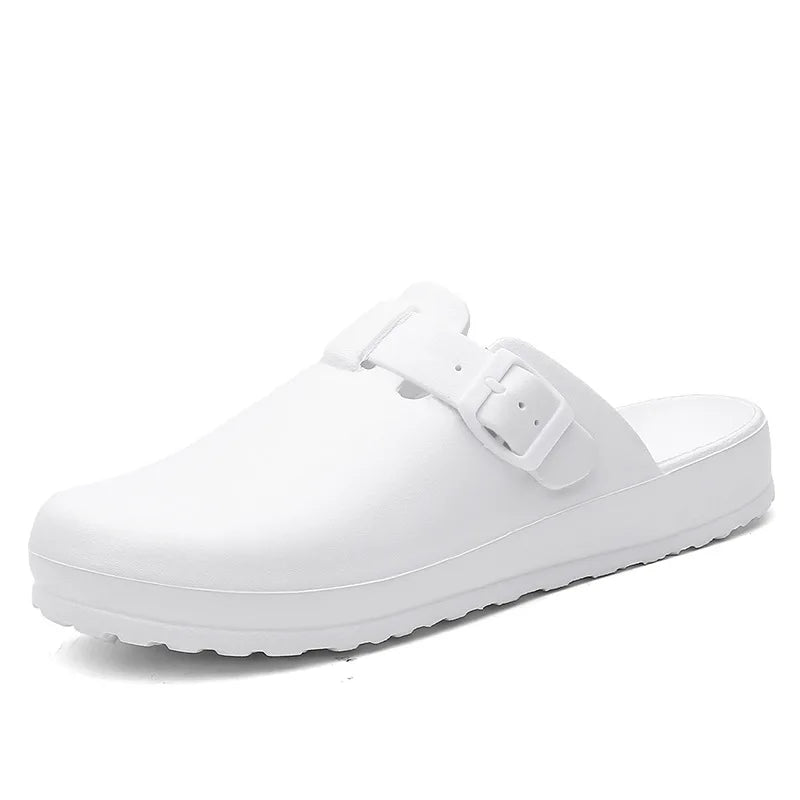 Pallene Women Men Working Slippers Shoes Nurses Soft Eva Clogs Slides Anti-Slip Operating Room Lab Waterproof Medical Slippers