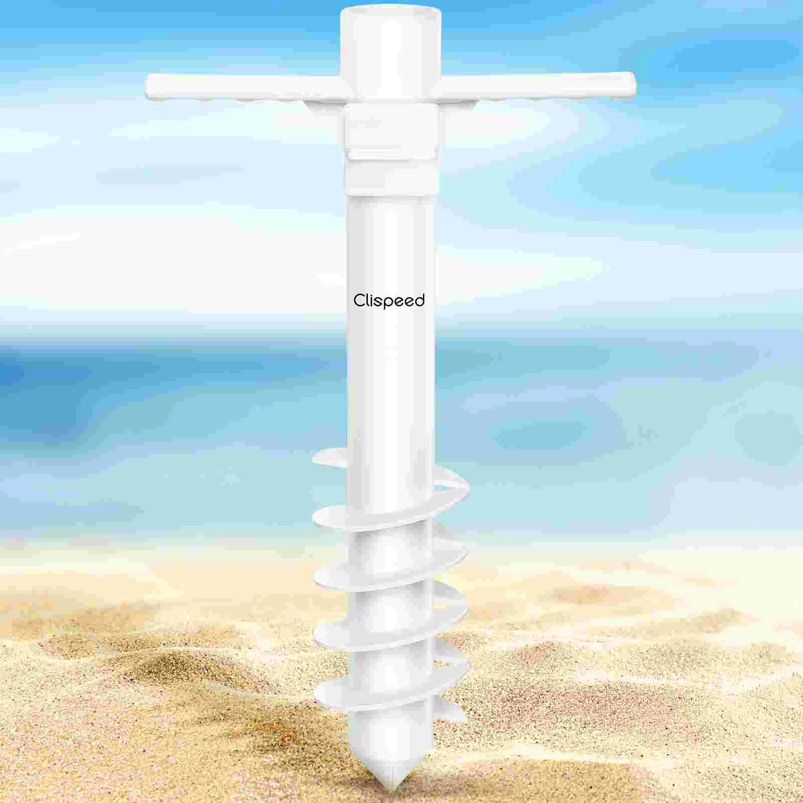 Plastic Beach Umbrella Sand Anchor Patio Stand Garden Parasol Base Outdoor Furniture Vacation Accessories Clispeed Anti Rust