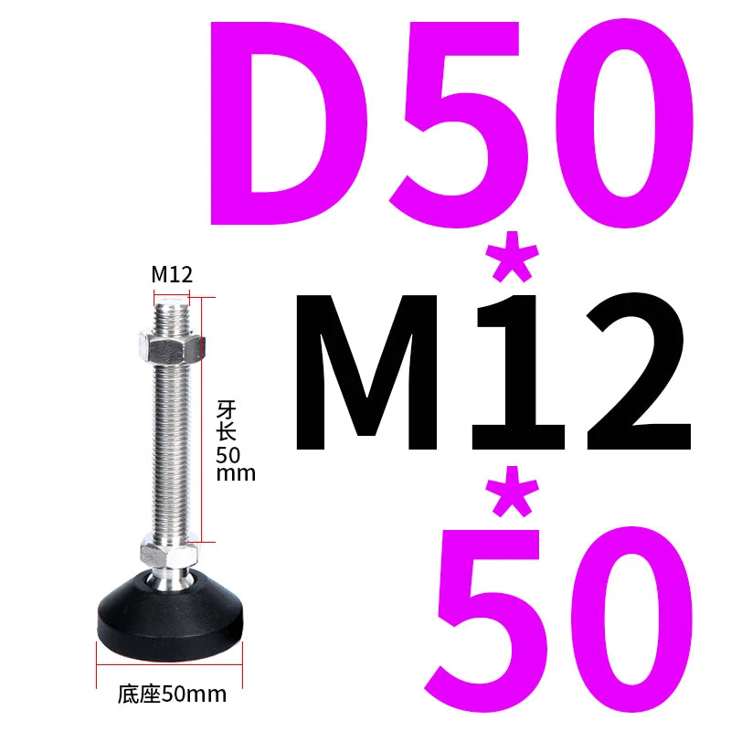 4pcs Adjustable Lathe Leg Thread Type Adjustable Levelling Feet Swivel Base Articulating Leveling legs Furniture Glide Pad