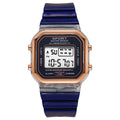 Fashion Brand Student Transparent Electronic Watch Candy Multicolor LED Ladies Sports Waterproof Wirstwatch Clock Gift relógio