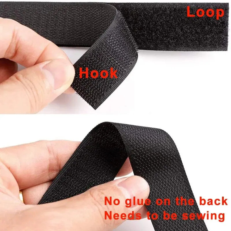 10M/Pair Hook and Loop Tape Nylon Heavy Duty Sticky Strips Reusable Fastener Roll Strips Sewing Adhesive Velcros Tape20-50mm