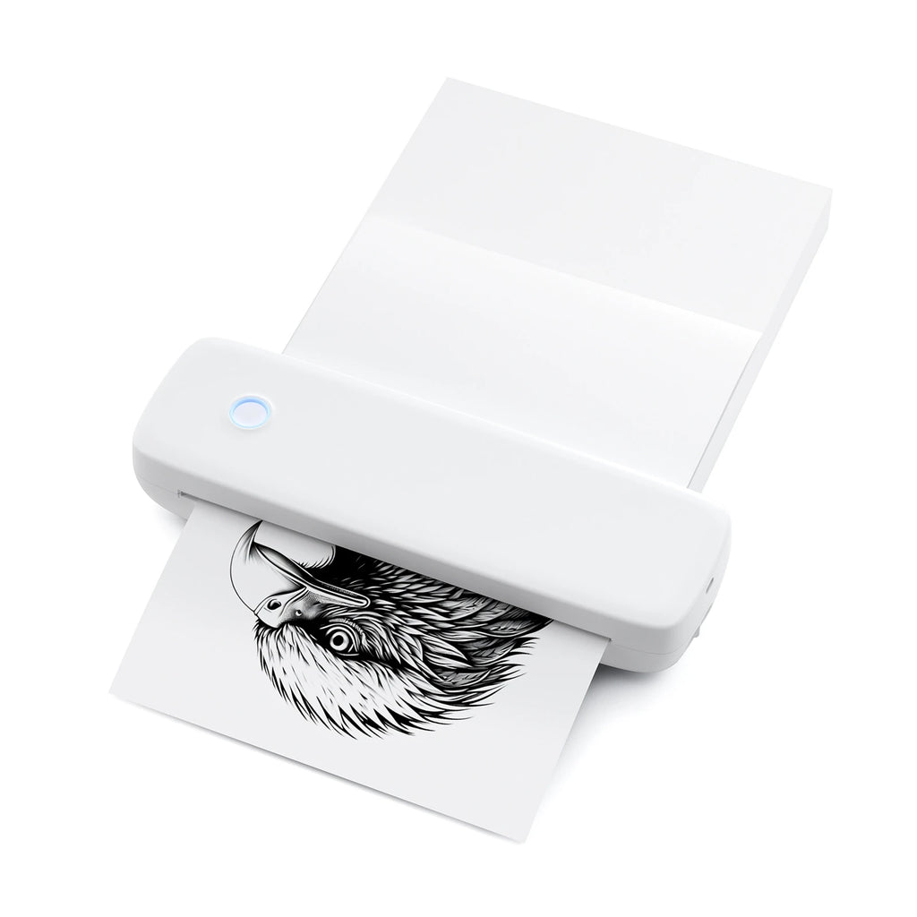 A4 Thermal Transfer Printer USB Wireless&amp Portable Printers with Mobile Computer 2in/3in/4in/8in/8.5in for Office School